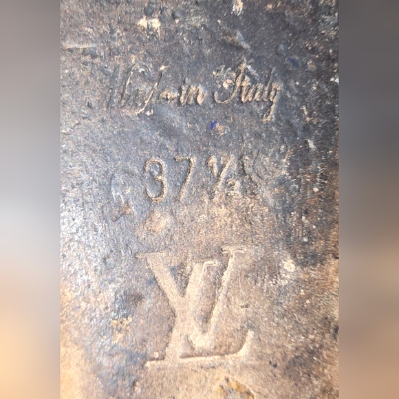 Louis Vuitton Blue Denim Wedge Platform Sandals size 37.5 - Picture 10 of 16